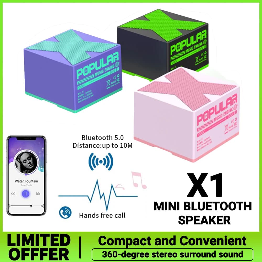 X1 Wireless Bluetooth 5.0 altoparlanti Mini Audio altoparlante portatile USB ricaricabile HIFI Sound Box Player altoparlante per PC portatile
