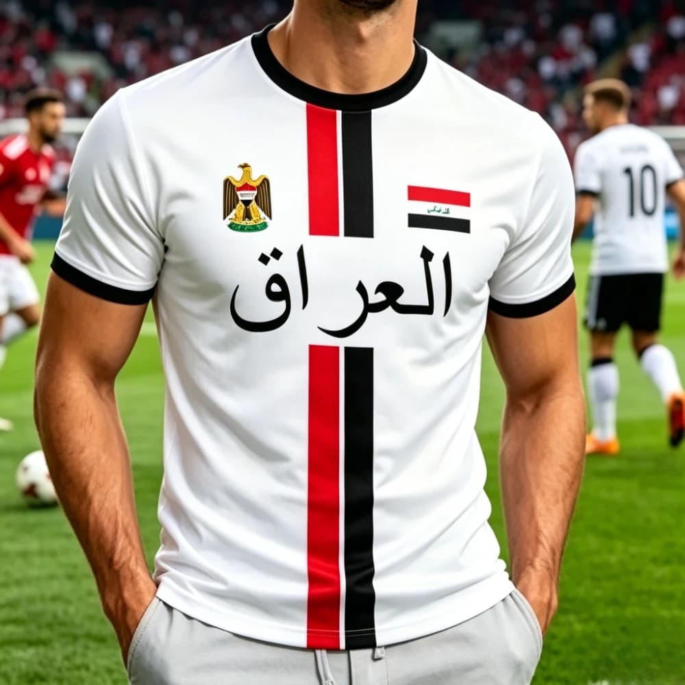 Iraq Style Printed Jerseys Men's And Women's Summer Street Short-sleeved Tee Sports Breathable Quick-drying Football T-shirts