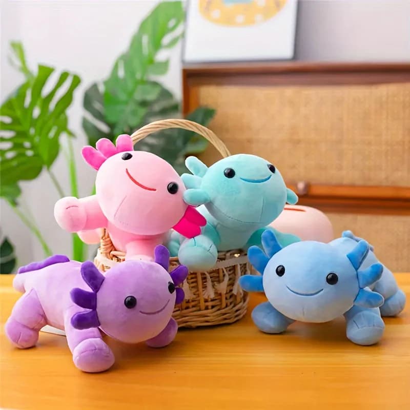 Peluche Axolotl da 30cm, morbido cuscino di peluche Axolotl carino per regalo di compleanno