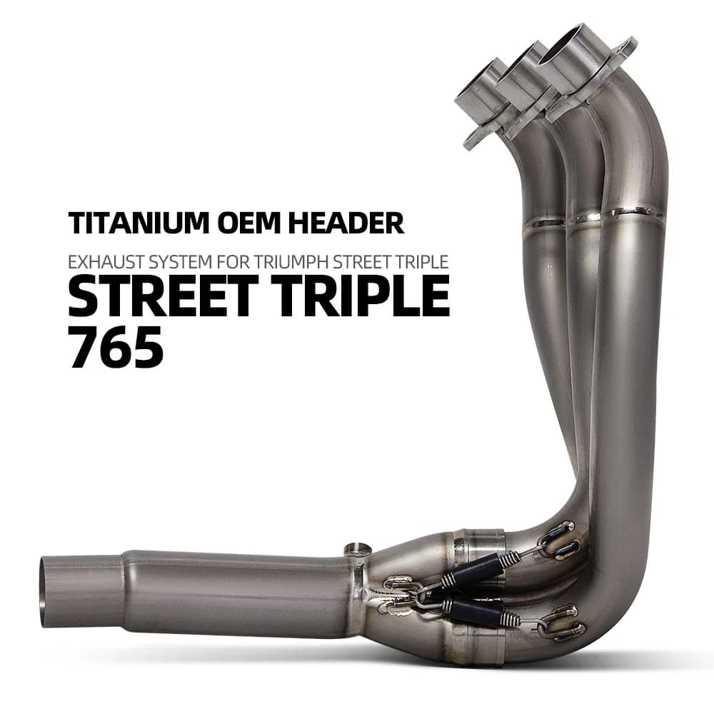 Silenziatore OE compatibile con tubo di scarico moto per Triumph Street Triple 765 765R 765S 765RS 2017-2025 Kit di fuga in titanio