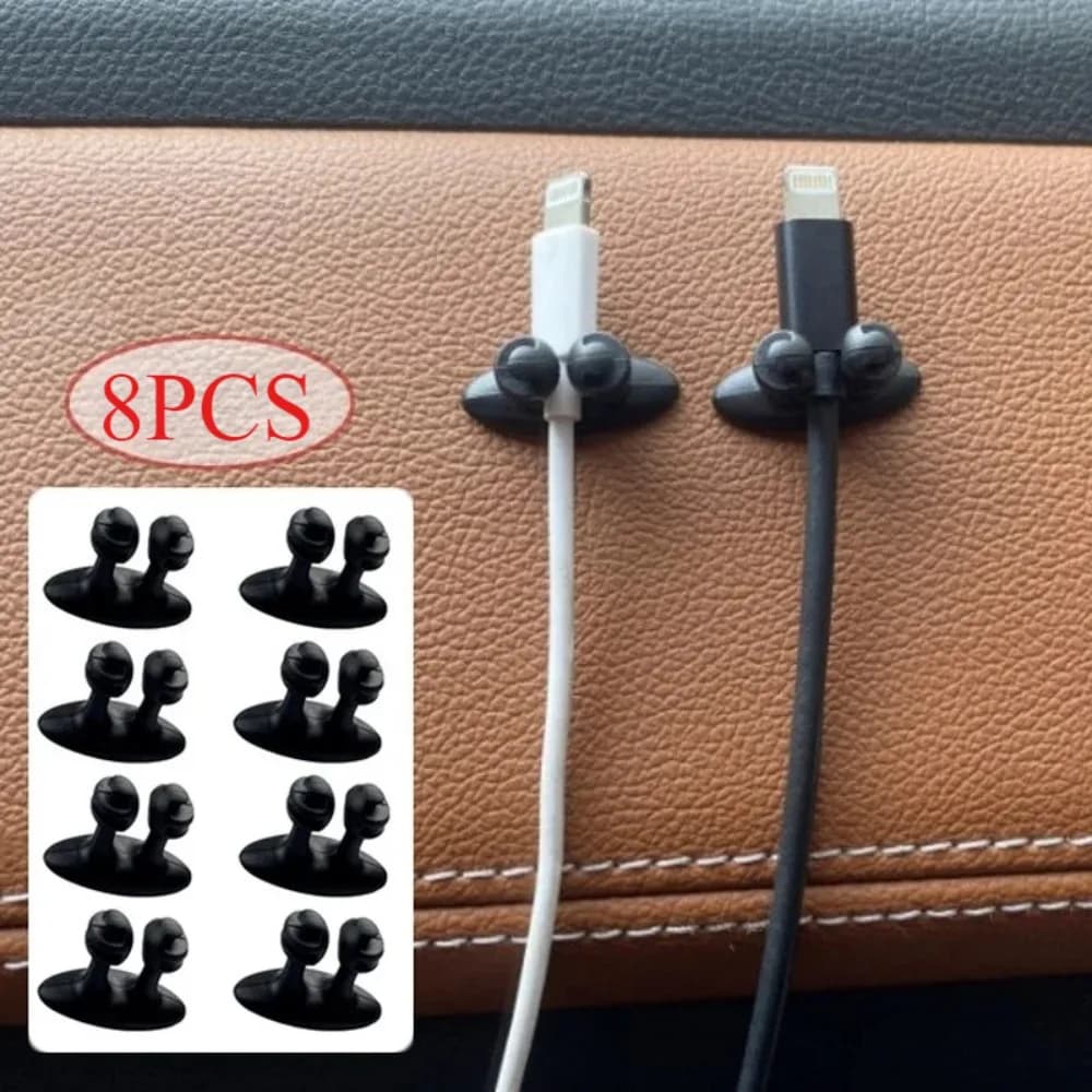 8 pezzi cruscotto auto caricatore telefonico cavo manager gancio linea cuffie organizzatore chiusura morsetto supporto accessori interni auto