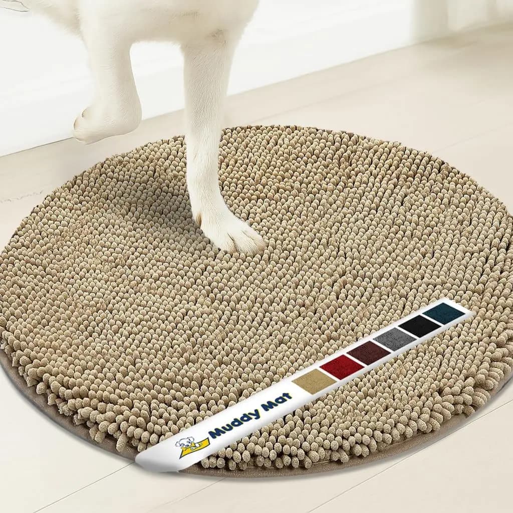Tappetino Super Assorbente in Microfibra per Cani con Zampe Fangose, Tappeto Antiscivolo Lavabile per Animali Domestici, Tappeto d'Ingresso in Ciniglia ad Asciugatura Rapida