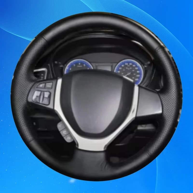 Hand Sewn Microfiber Leather Steering Wheel Cover For Suzuki Vitara 2019 Escudo LY 4th Gen 2018 2017 2016 Interior Renovation