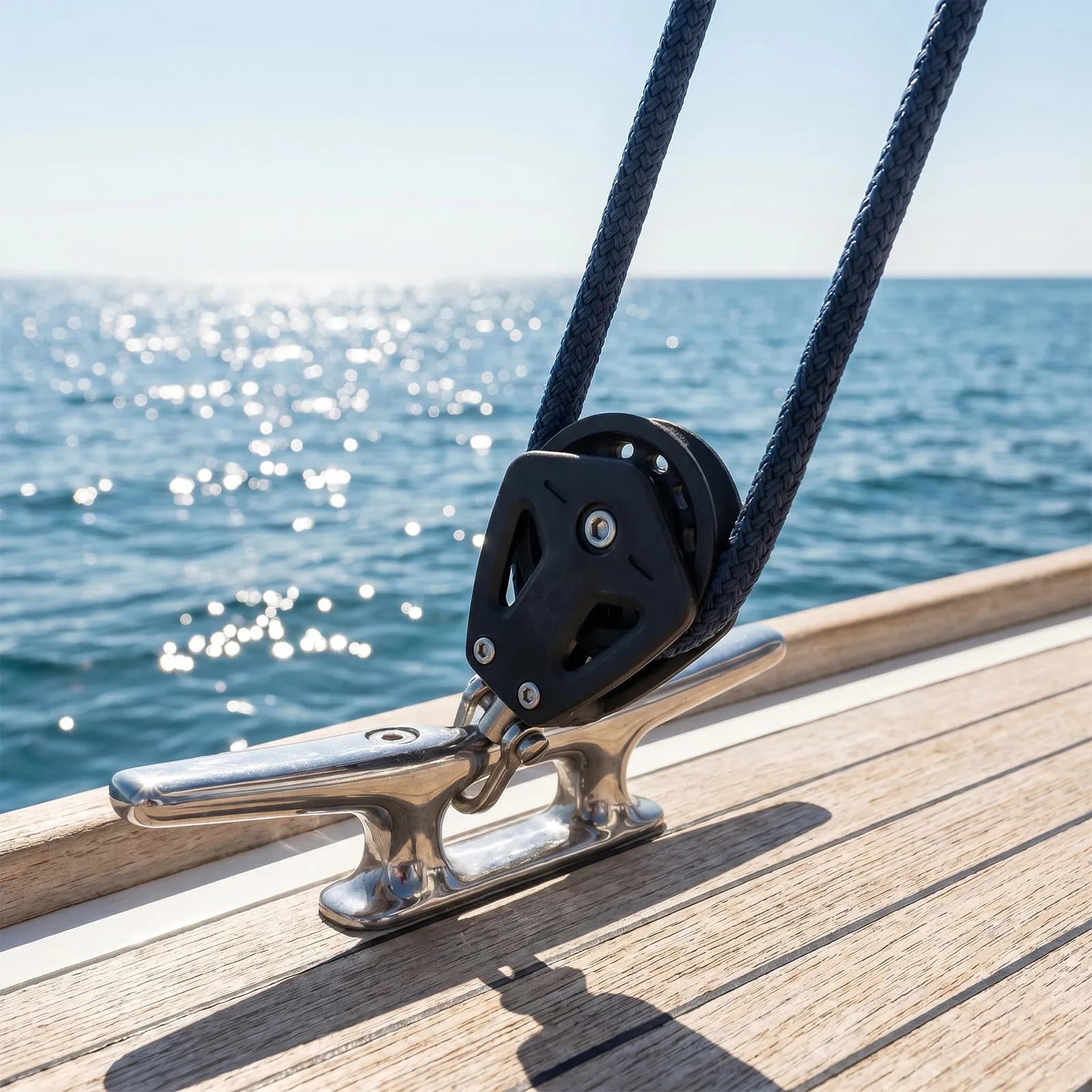 Sailboat Nylon Pulley Block Single Swivel Stainless Steel Lifting Wheel Marine Rope Hoisting Tool Heavy Duty Sailboat Pulley