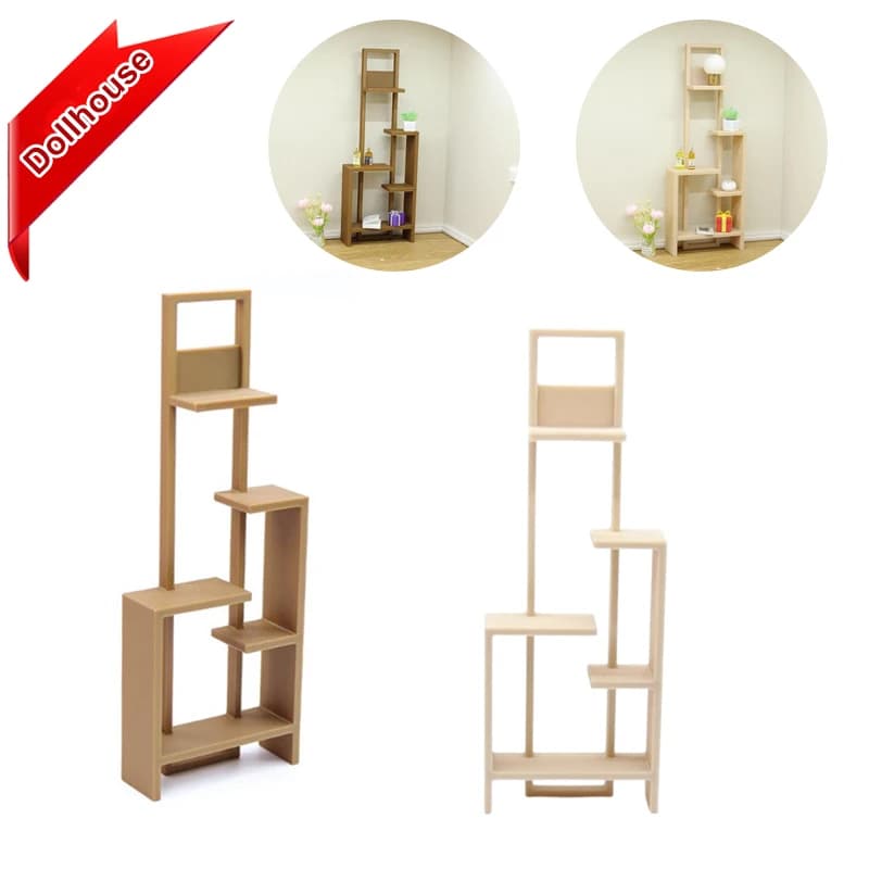 1 pz mini espositore in stile cinese rack di stoccaggio modello 1:12 casa delle bambole in miniatura mensola vuota decorazioni per la casa accessori per casa delle bambole