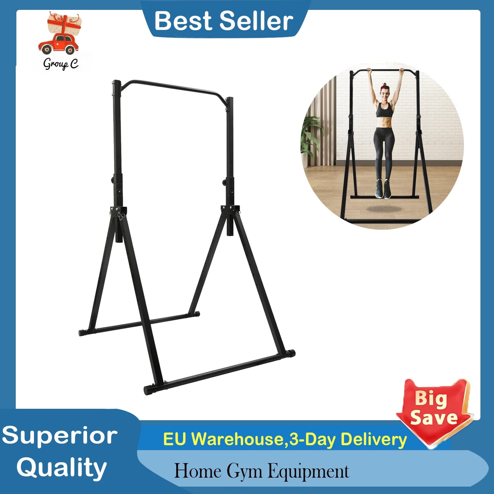 Telescopic traction bar Adjustable traction bar for door Design thickened Gym equipment for tractions, strength training