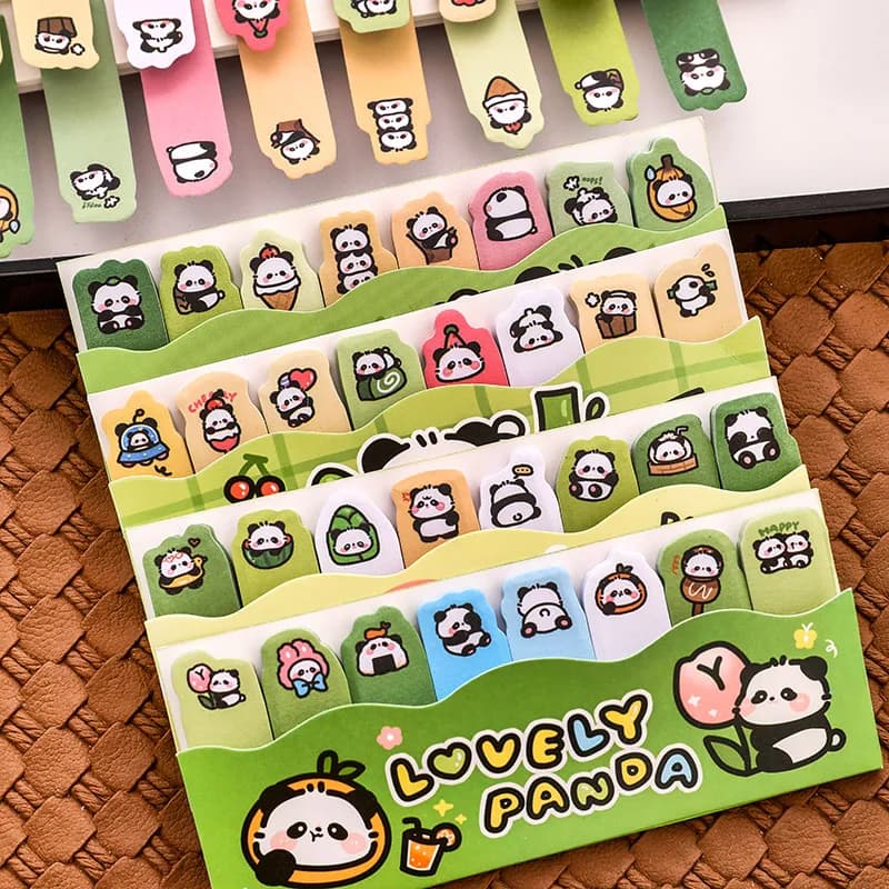 120 fogli di cartone animato panda blocco note di carta semplice adesivo per scrapbooking materiale scolastico post note adesive cancelleria per ufficio