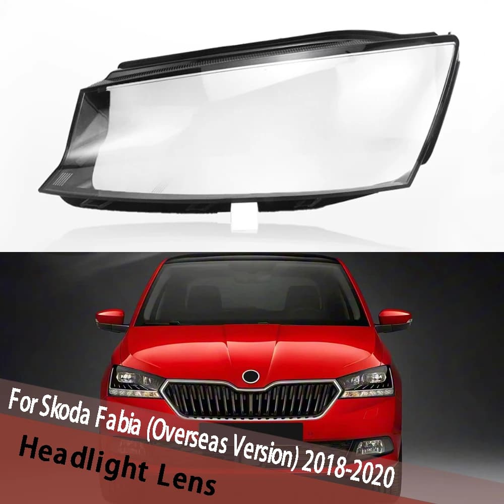 Per Skoda Fabia (versione estera) 2018 2019 2020 Faro Copriobiettivo Faro Borsette Paralume Paralume Trasparente Plexiglass