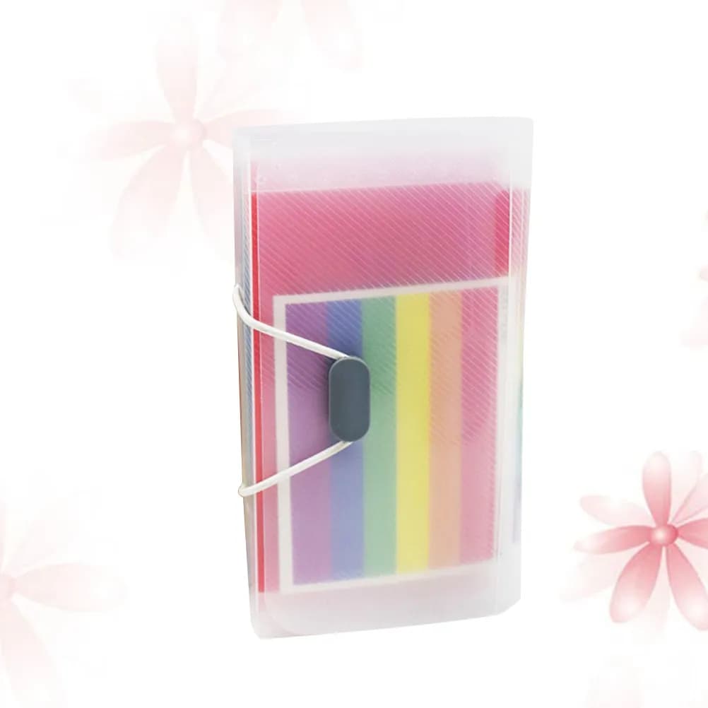Organizzatore per Documenti con 13 Tasche, Fascia Elastica Arcobaleno, Cartella a Fisarmonica in PP per Gestione Documenti Ufficio e Viaggio