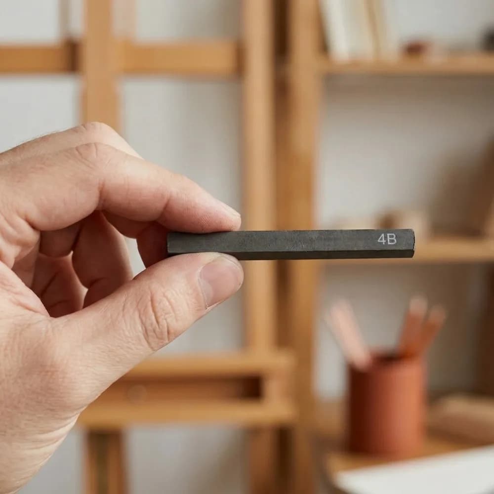 6PCS Square Shape Sketch Charcoal Sticks Pure Charcoal 2.48in Drawing Charcoal Break Resistant Art Sketch Sticks Sketch Creation