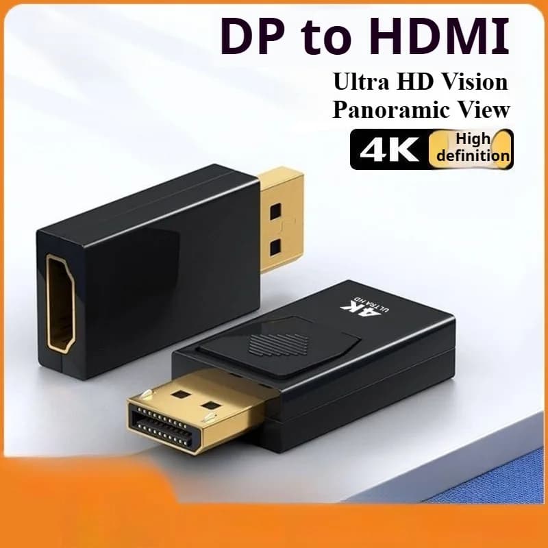 HDTV to DP Adapter 4K30Hz, with Press Design, Video Adapter Compatible with Laptop, PC/PS5/Xbox/Graphics Card/Monitor/Projector