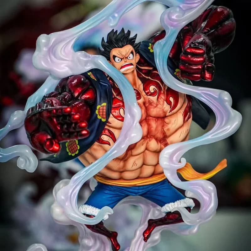 Nuova Statuetta Anime One Piece di Monkey D. Luffy Gear 4, Modellino d'Azione da 40cm, Figurina GK di Luffy, Regalo per Bambini e Ragazzi