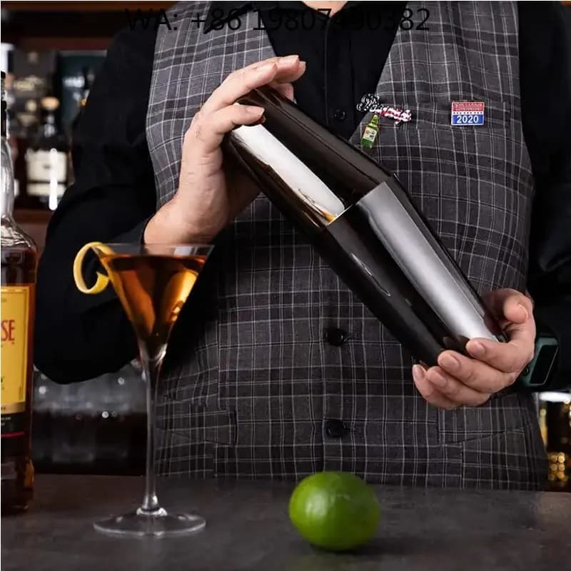 5Pcs Eco Friendly Modern Boston Cocktail Shaker Bar Kit 750ml&600ml Stainless Steel Jigger Stirrer Strainer For Mini B