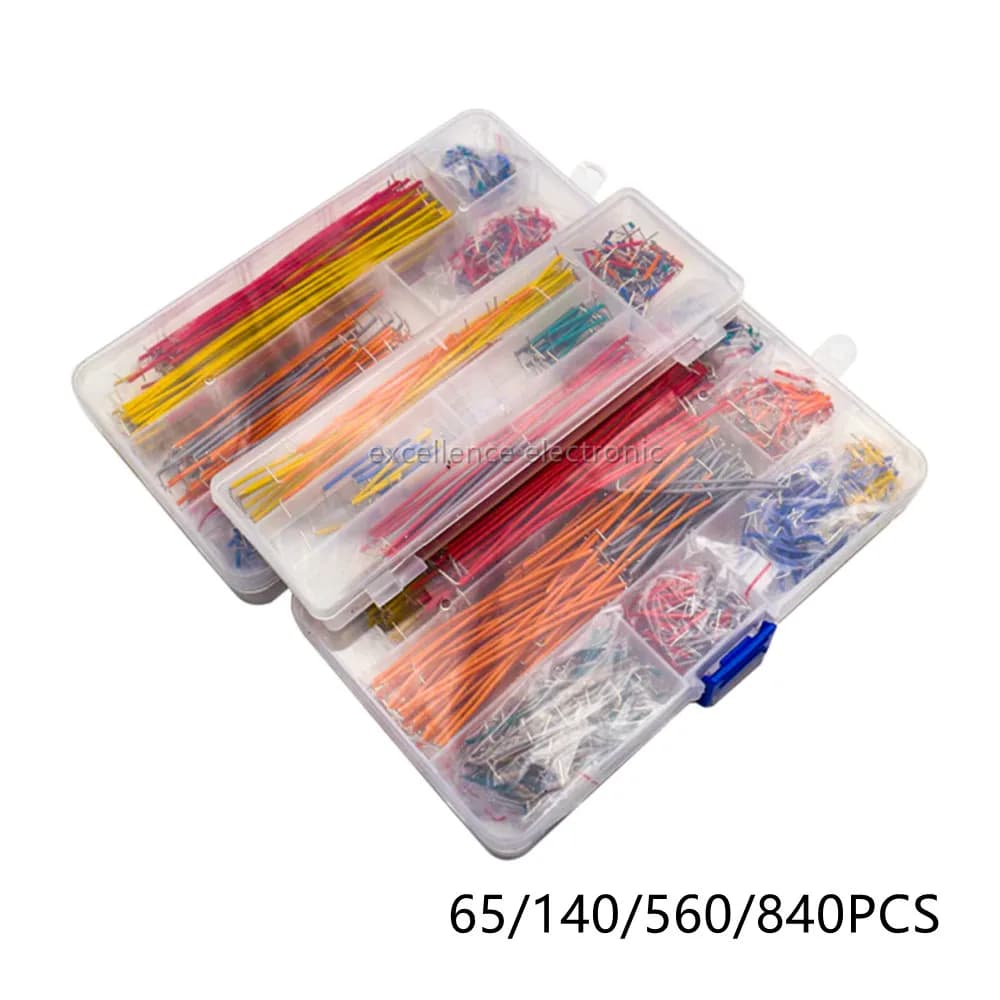 65/140/560/840 Pz/scatola Breadboard Senza Saldatura Ponticelli A Forma di U Breadboard Ponticello Cavo Kit di Filo per FAI DA TE Arduino Breadboard