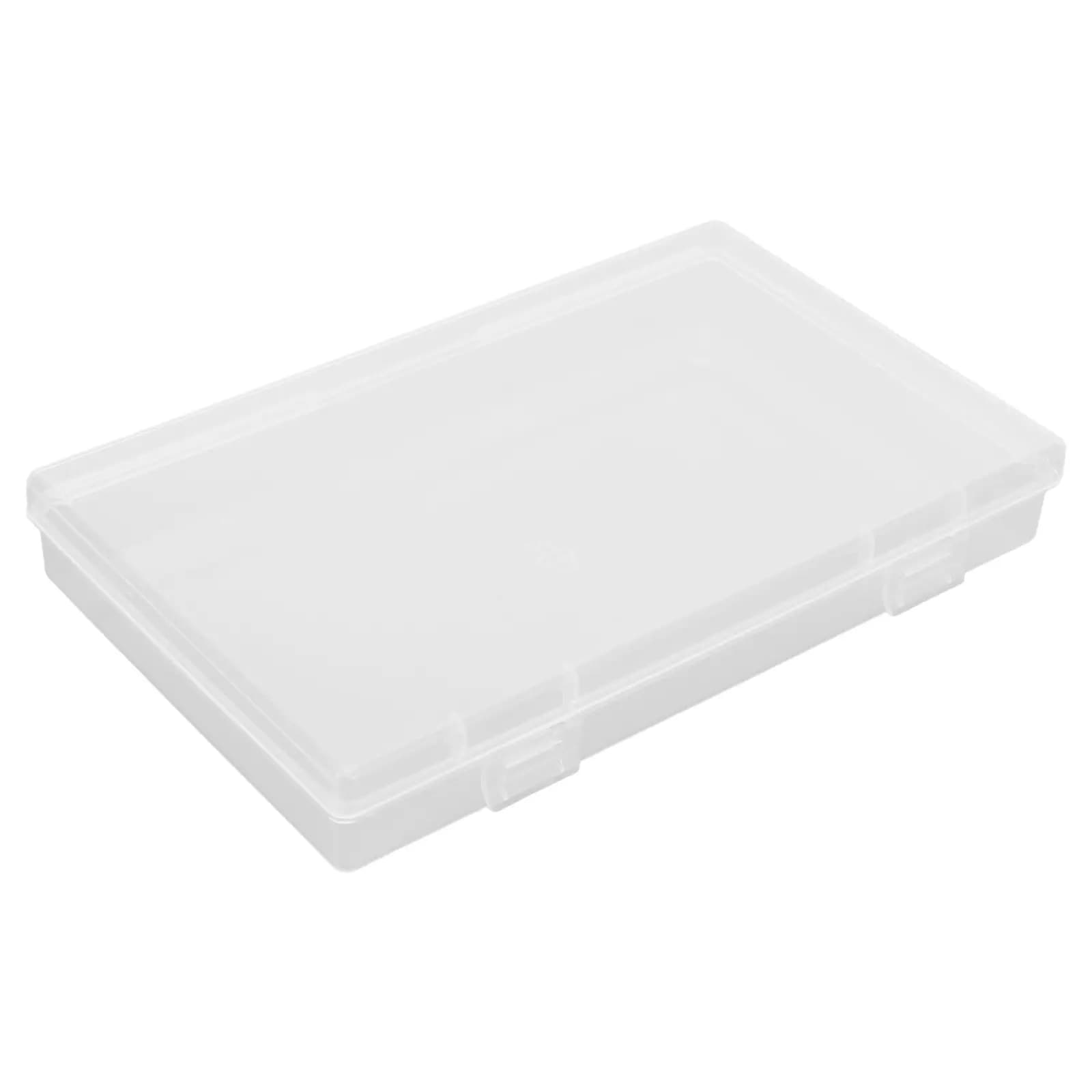 Contenitore Organizzatore in Plastica Trasparente con Doppie Chiusure 6.9x4.1x1 Pollici, Resistente agli Urti, con Coperchio per Attrezzi da Cucito