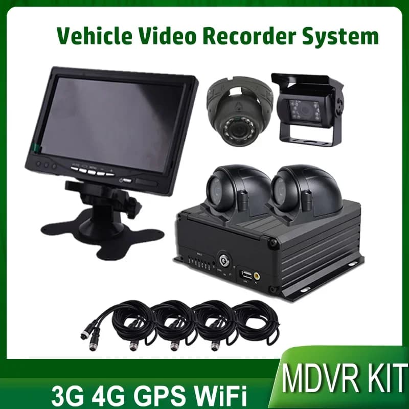 Set DVR mobile per scheda SD HDD a 4 canali all'ingrosso Kit MDVR per telecamera per monitor per auto AHD 1080P con GPS WIFI 4G opzionale per autobus