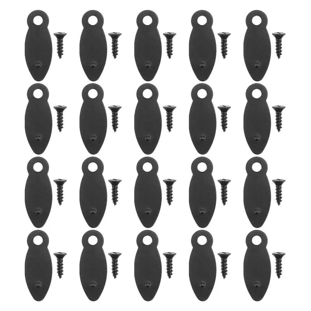 100Pcs Picture Frame Accessories Black Metal Clips Heavy-Duty Backboard Fixing for 9x22mm Photo Frames Artwork DIY Decoration