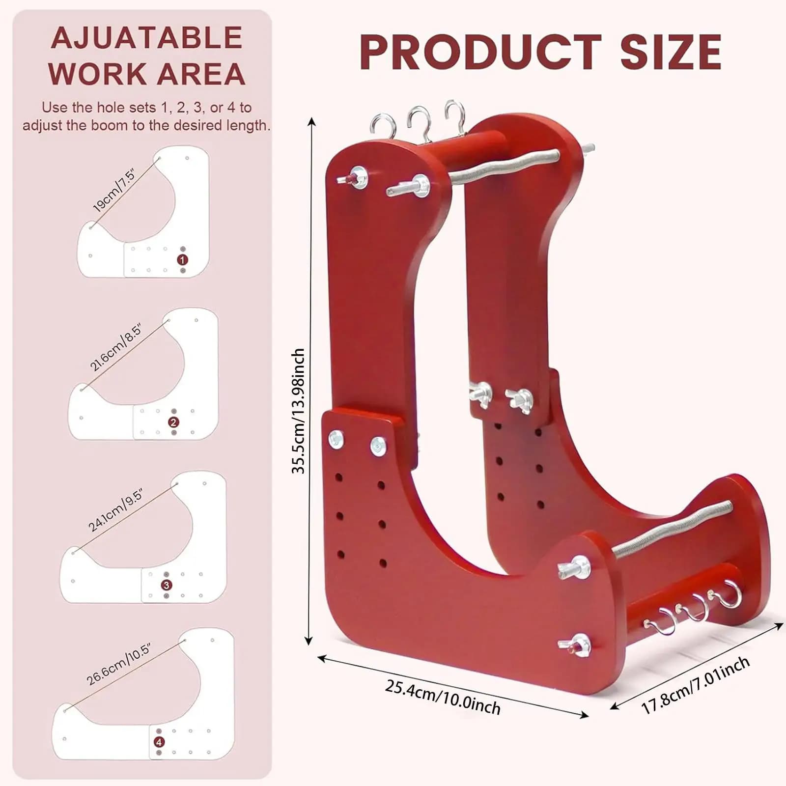 Adjustable Bead Loom Ergonomic Angled Design Weaving Frame Beading Loom Jewelry Making