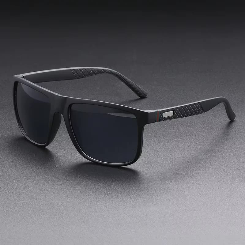 Occhiali da Sole Polarizzati per Sport all'Aperto, Montatura Quadrata, Protezione UV400 per Ciclismo, Corsa, Pesca, Occhiali da Sole Performanti per Uomo
