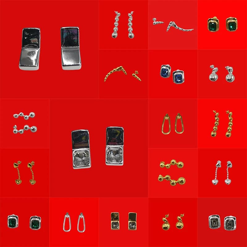 Jewelry Handmade Set; Mixed Statement Earrings Set; Unique Gemstone Decoration; Exquisite Pendant Jewelry