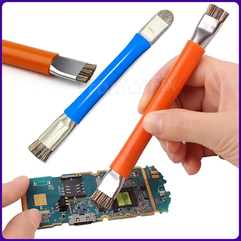 Spazzola antistatica ESD sicura a doppia testa/singola per scheda madre del telefono Circuito PCB Strumento di pulizia della tastiera del PC Set di utensili manuali