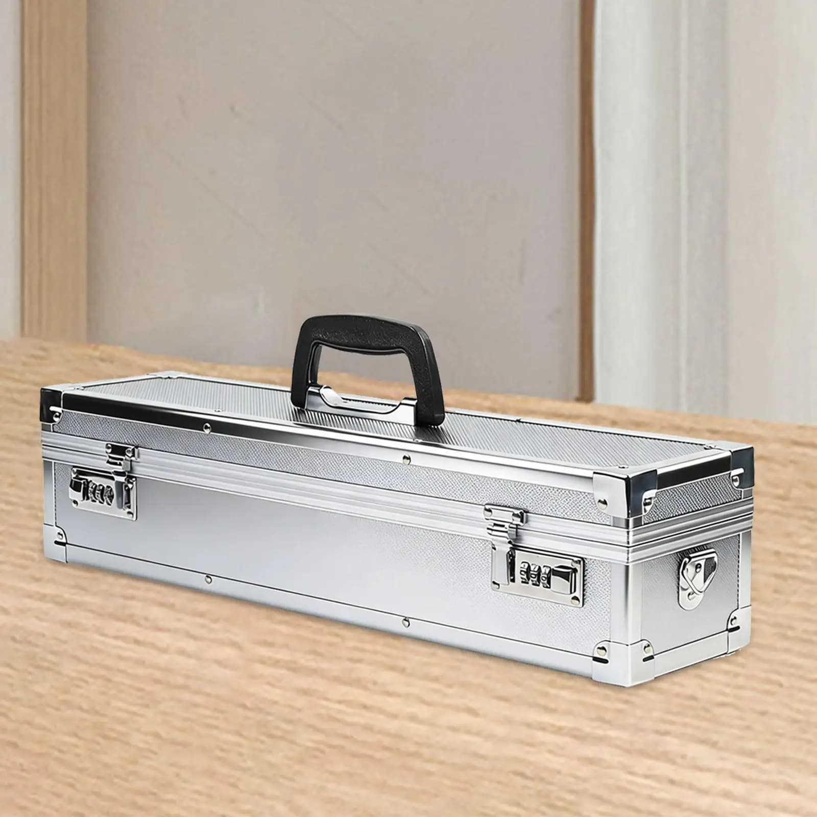 Portable Chef Knife Case in Aluminium Alloy with Handle for Use in Kitchen and Travel