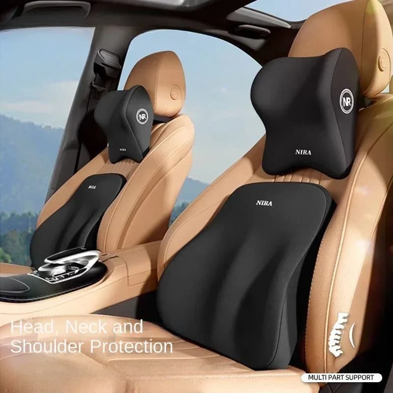 Cuscino Lombare per Poggiatesta Auto Migliorato in Memory Foam, Super Cuscino per la Testa, Comodo Cuscino Schienale, Accessorio Auto