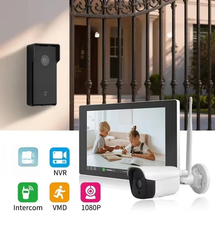Wireless video doorbell, transmission range 1000m, 1080p two-way audio and video intercom