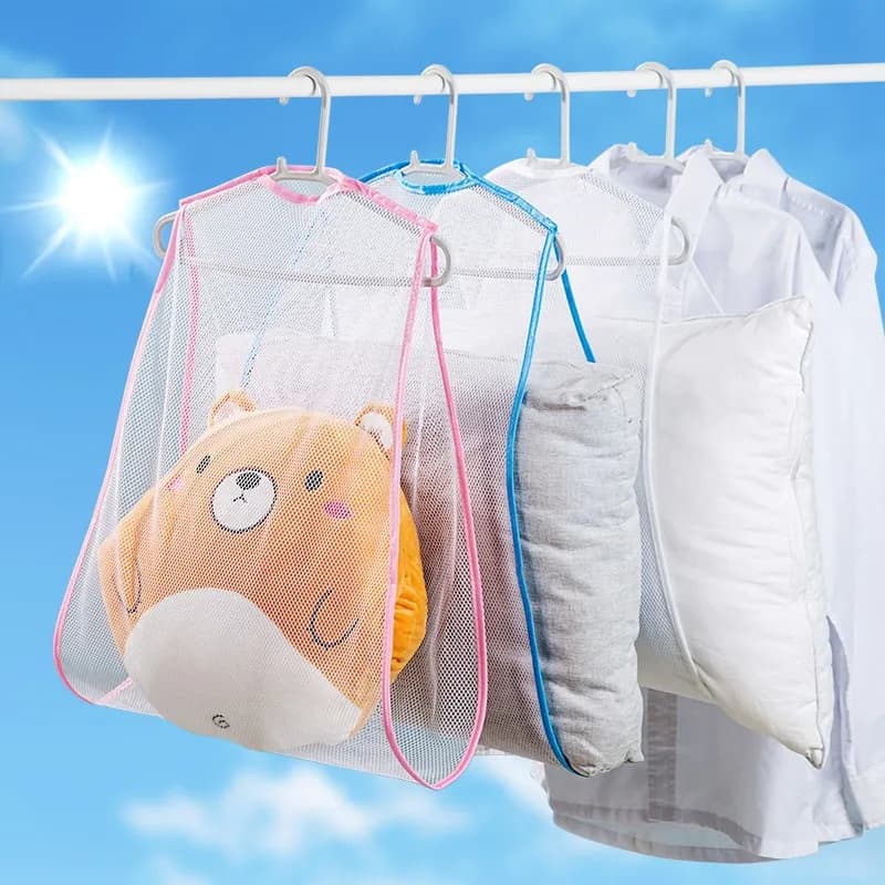 Set di 3 Reti Multifunzionali per Asciugatura ad Aria, in Tessuto Resistente, per Cuscini e Giocattoli, Sacche Traspiranti per Asciugatura al Sole e Lavanderia Domestica