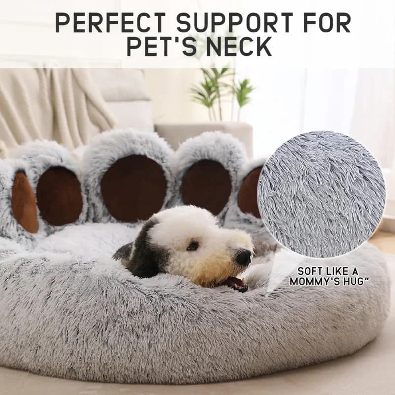 Cuccia Morbida per Cani, Calda per l'Inverno, a Forma di Zampa Grande, Cuscino Morbido e Soffice per Cani e Gatti, Cuccia per Cuccioli e Gatti, Tappetino per Animali Domestici