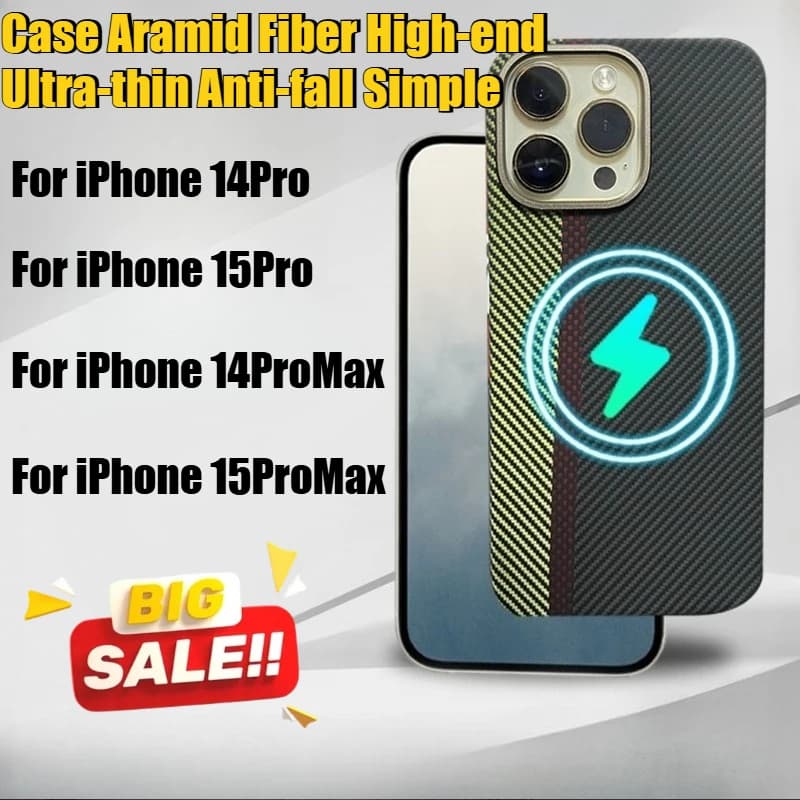 Per iPhone14Pro 14 Promax Custodia per cellulare per IPhone 15Pro 15ProMax Custodia in fibra aramidica High-end Ultra-sottile Anti-caduta Semplice