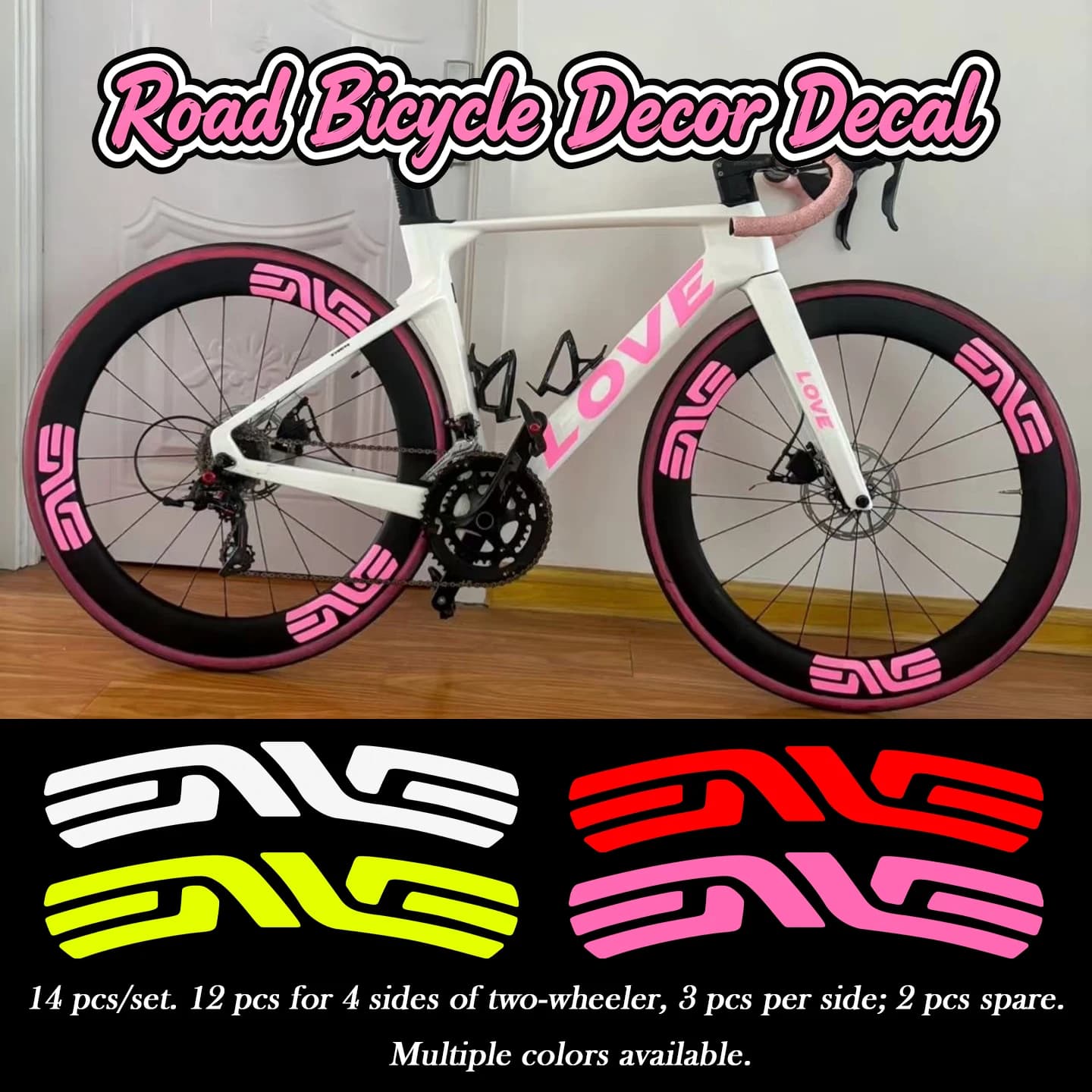 14PCS ENVE Wheel Hub Stickers Waterproof Vinyl For MTB Mountain Road Bike Rim Cycling Decals