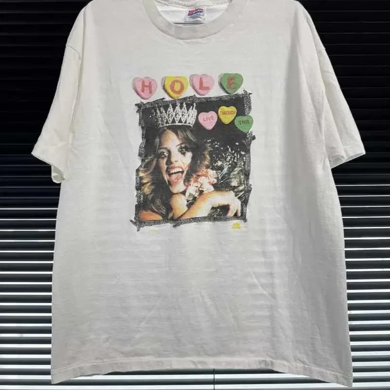 Maglietta vintage degli anni '90 Band Hole Live Through This AN48281