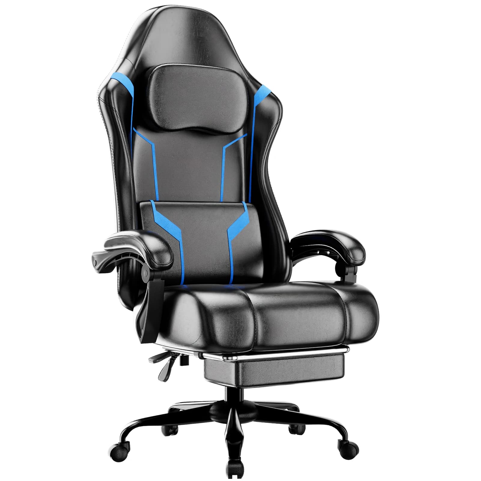 Sedia da Gaming Ergonomica con Altezza Regolabile, Cuscino a Molle Insacchettate e Poggiapiedi Integrato per il Massimo Comfort