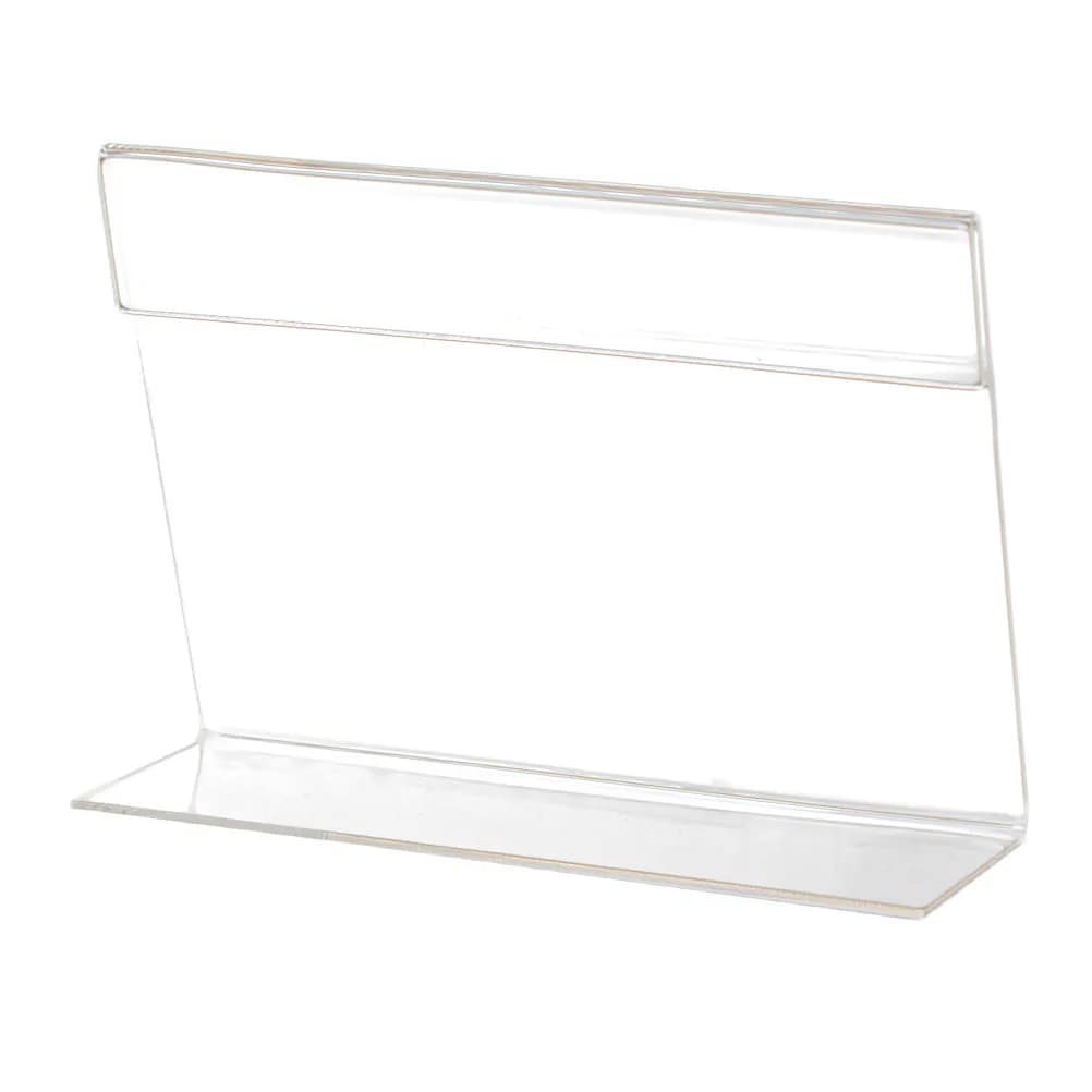 20 Pezzi Porta Prezzo a L in Acrilico Trasparente, Espositore per Etichette 6x4cm per Scaffali di Centri Commerciali e Supermercati