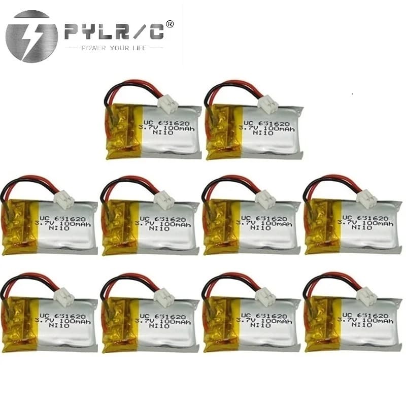 10 pz/lotto 3.7 v 100 mah/120 mah 20c Per Cheerson CX10 CX-10 CX-10A RC Elicottero/RC quadcopter 3.7 V 100 mah Li-po batteria 1.25mm