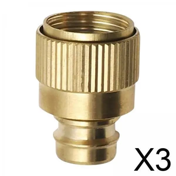 3x Brass Connectors for Garden Pipe, Brass Garden Pipe Adapter, Replaces Garden Pipe