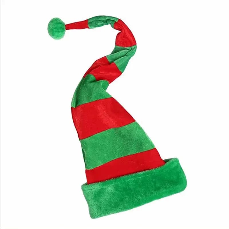 Christmas Hat Plush Santa Hat Ornament Christmas Cap Hats 2024 New Year Xmas Party Funny Theme Props Decoration Supplies