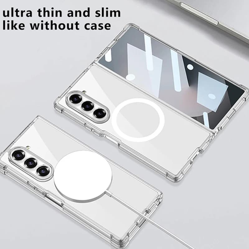 Per Magsafe Custodia magnetica per telefono per Samsung Galaxy Z Fold 7 zfold7 zfold6 Supporto per ricarica wireless Cover posteriore Custodie anti-shock