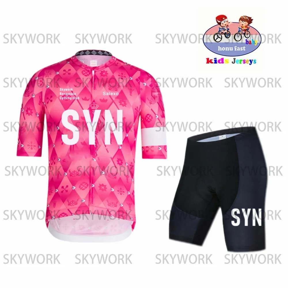 Complete Cycling Children 2026 White Pink Breathable - MTB Jersey and Shorts for Children and Girls