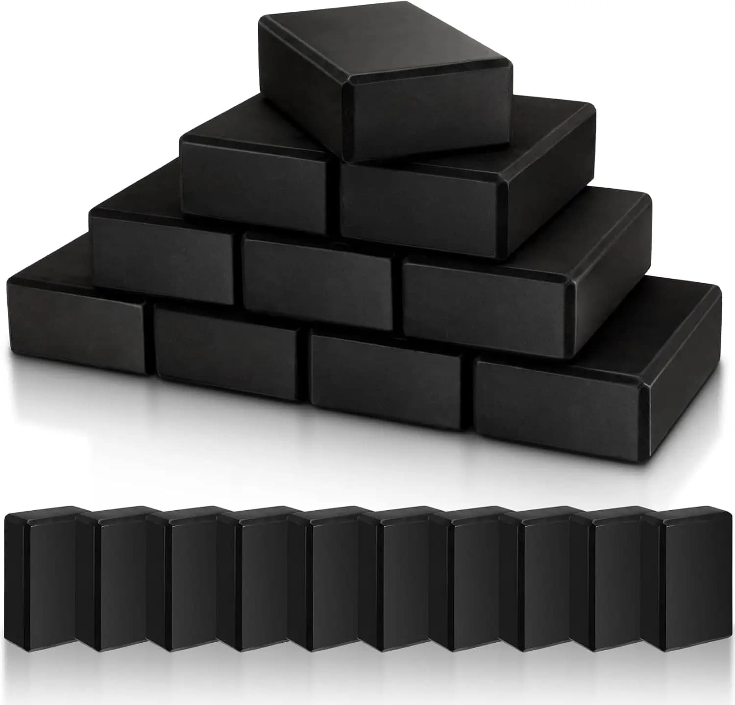 10 blocchi da yoga in schiuma antiscivolo per pilates, stretching e meditazione - Supporto leggero per principianti