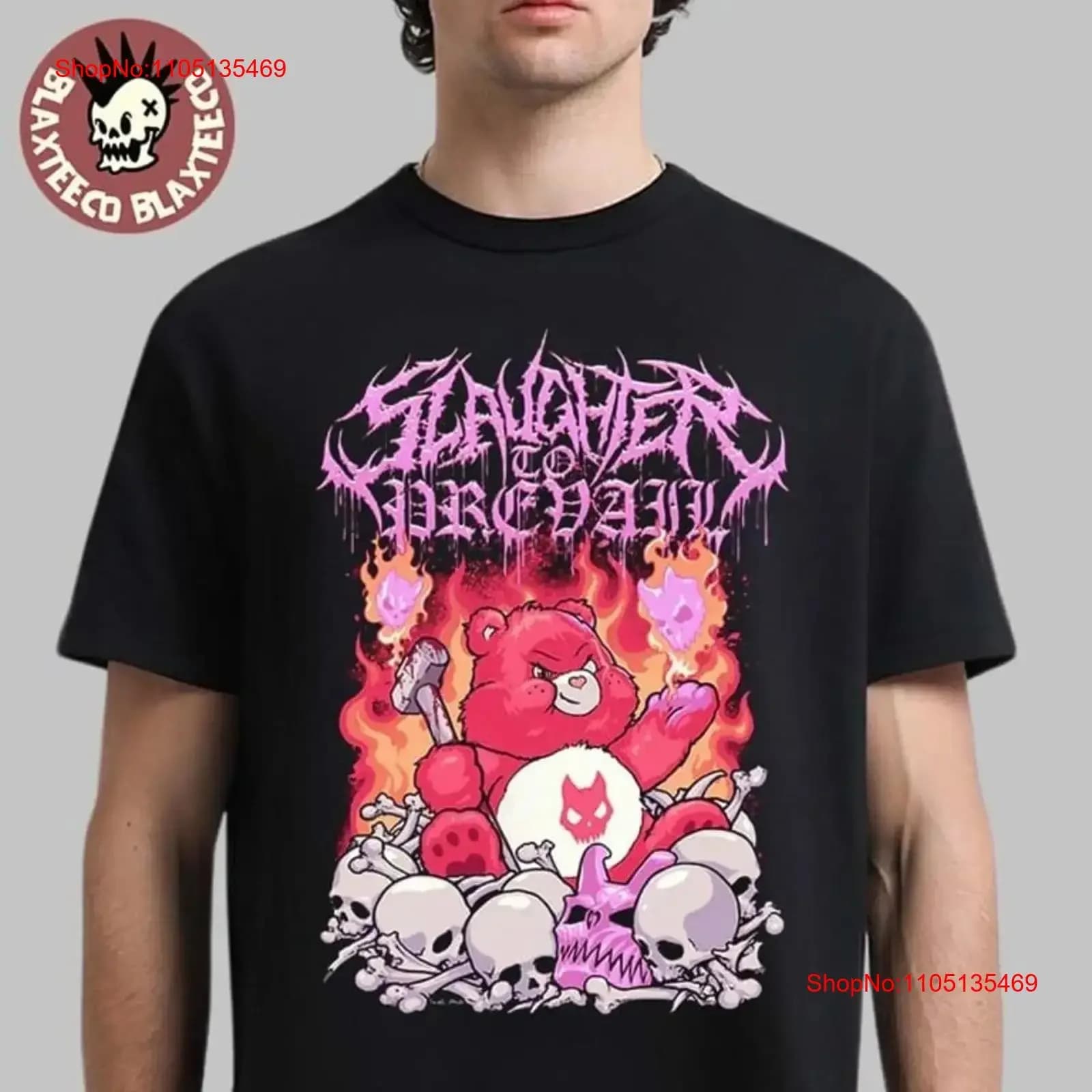 Slaughter to Prevail Lord Bear Grizzly Exclusive T Shirt vintage Washed Casual streetwear Soft Slightly Breathable homme