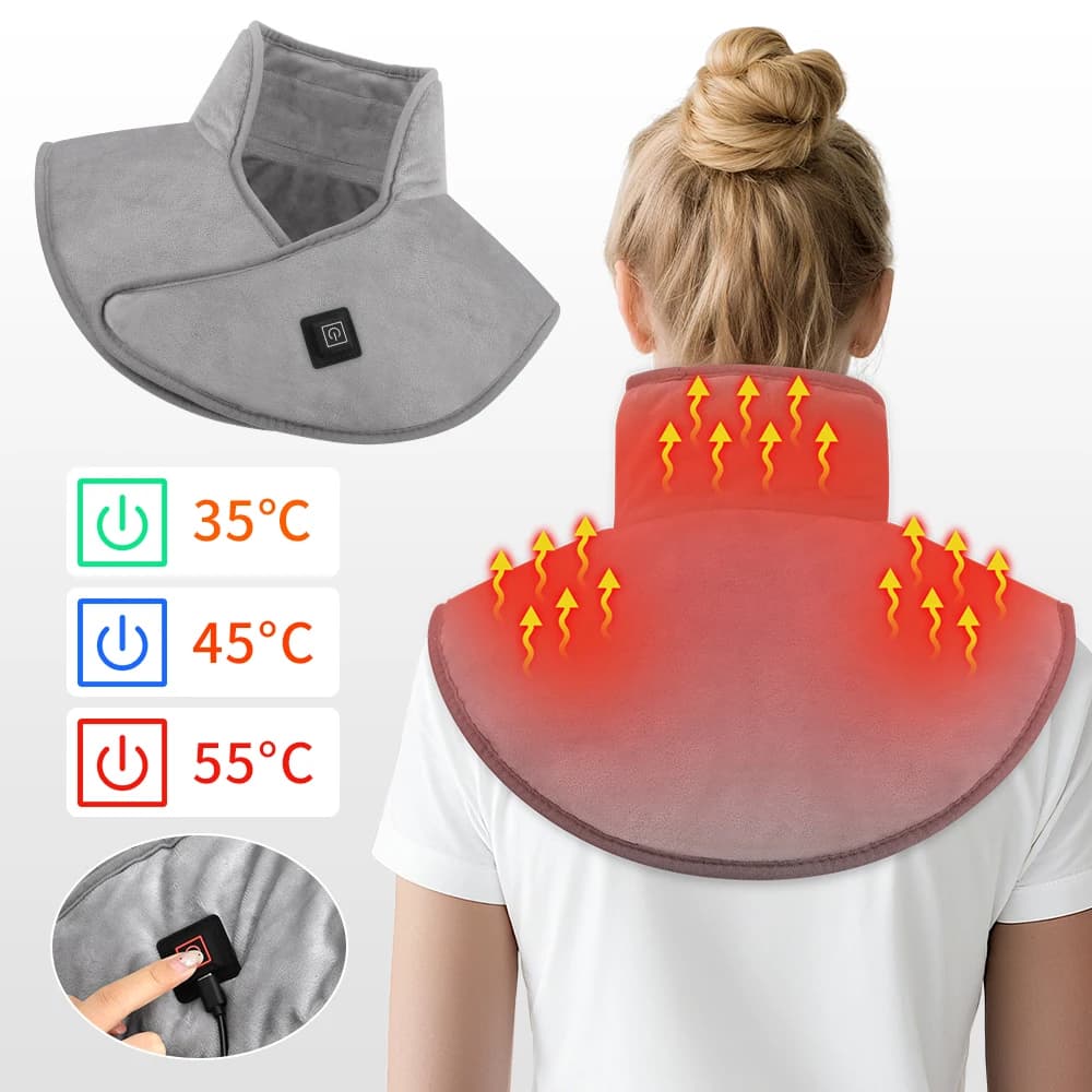 Electric Heating Spalla Collo Pillows Cervical Cushions Hot slide Massage Heat pack 3 heat levels USB plug Back Relax