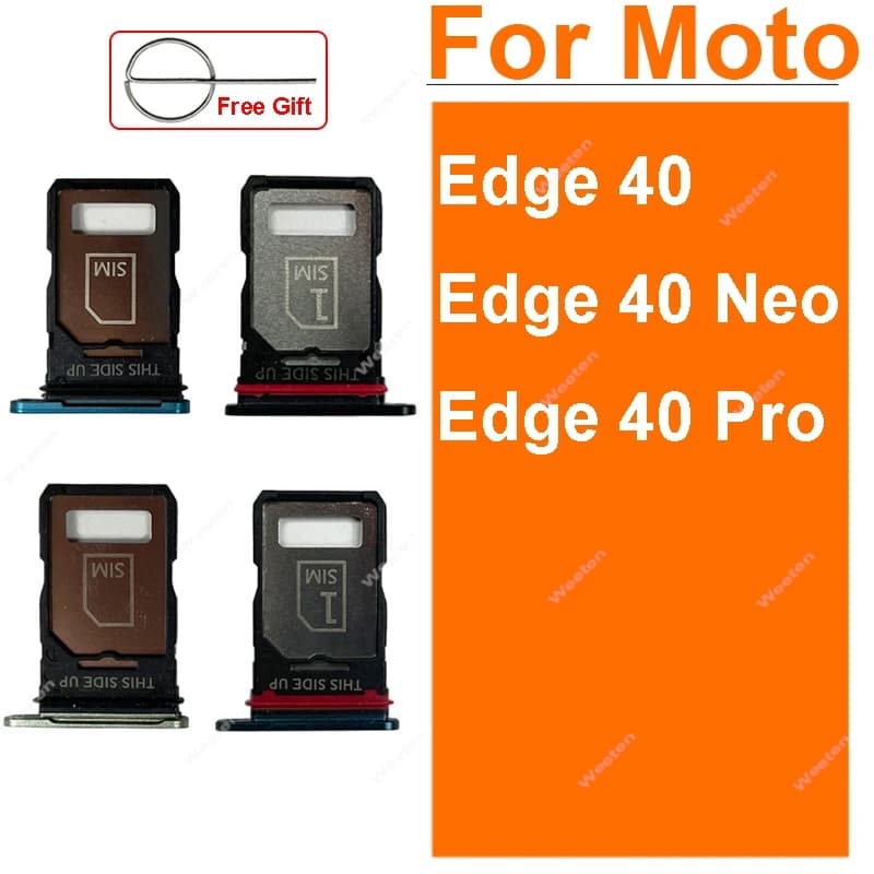 Per Motorola MOTO Edge 40 Neo 40 Pro XT2303-2 XT2307-1 supporto per vassoio per schede SIM Slot per schede Sim lettore di schede parti adattatore