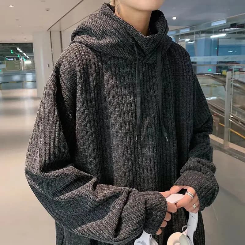 Felpa con Cappuccio in Lana da Uomo, Stile Casual e Comodo, Tendenza Hong Kong, Moda Trendy e Rilassata, Abbigliamento Sportivo per Coppie, Popolare tra i Giovani