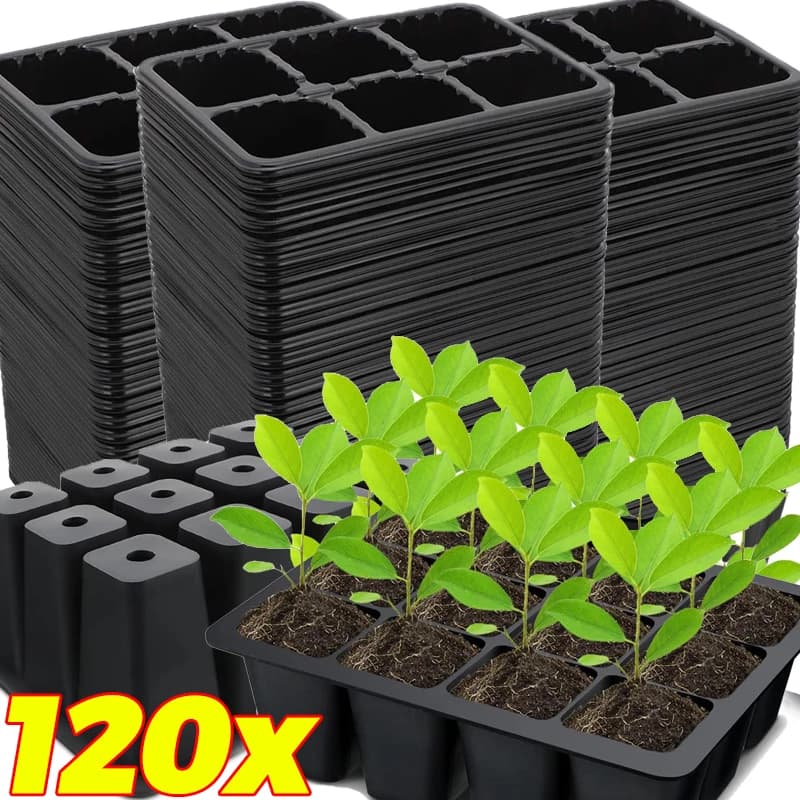 Seedling Nursery Pots Plastic Seed Starting Grow Cups Plant Flowers Grow Bag Container Seedling Cultivation Bags Gardening Tool