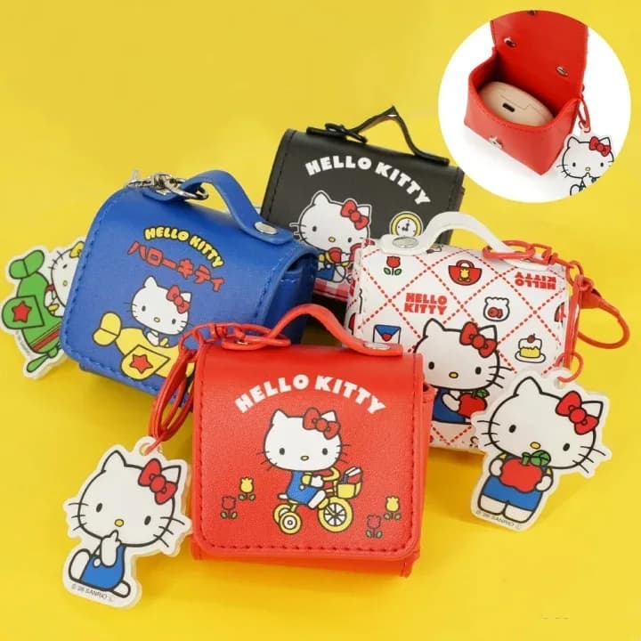 Hello Kitty Cartoon Cute Earphone Cover Printed Earphone Protective Case Wireless Bluetooth Earphone Storage Box