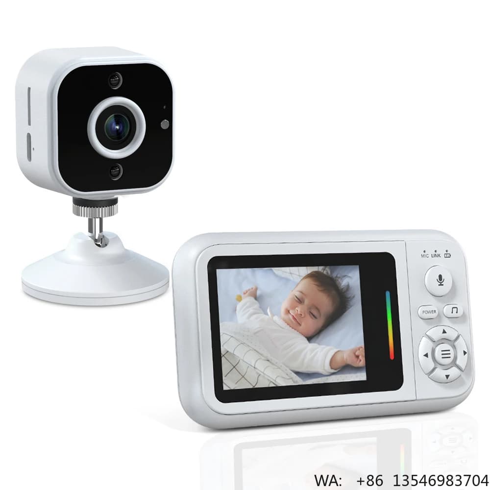 Nuovo Baby Monitor 2025 con Telecamera CMOS da 2.8 Pollici, Video HD 1080P, WiFi, Visione Notturna, Comunicazione Bidirezionale, Promemoria Pasto, Rilevamento Rumore per Casa