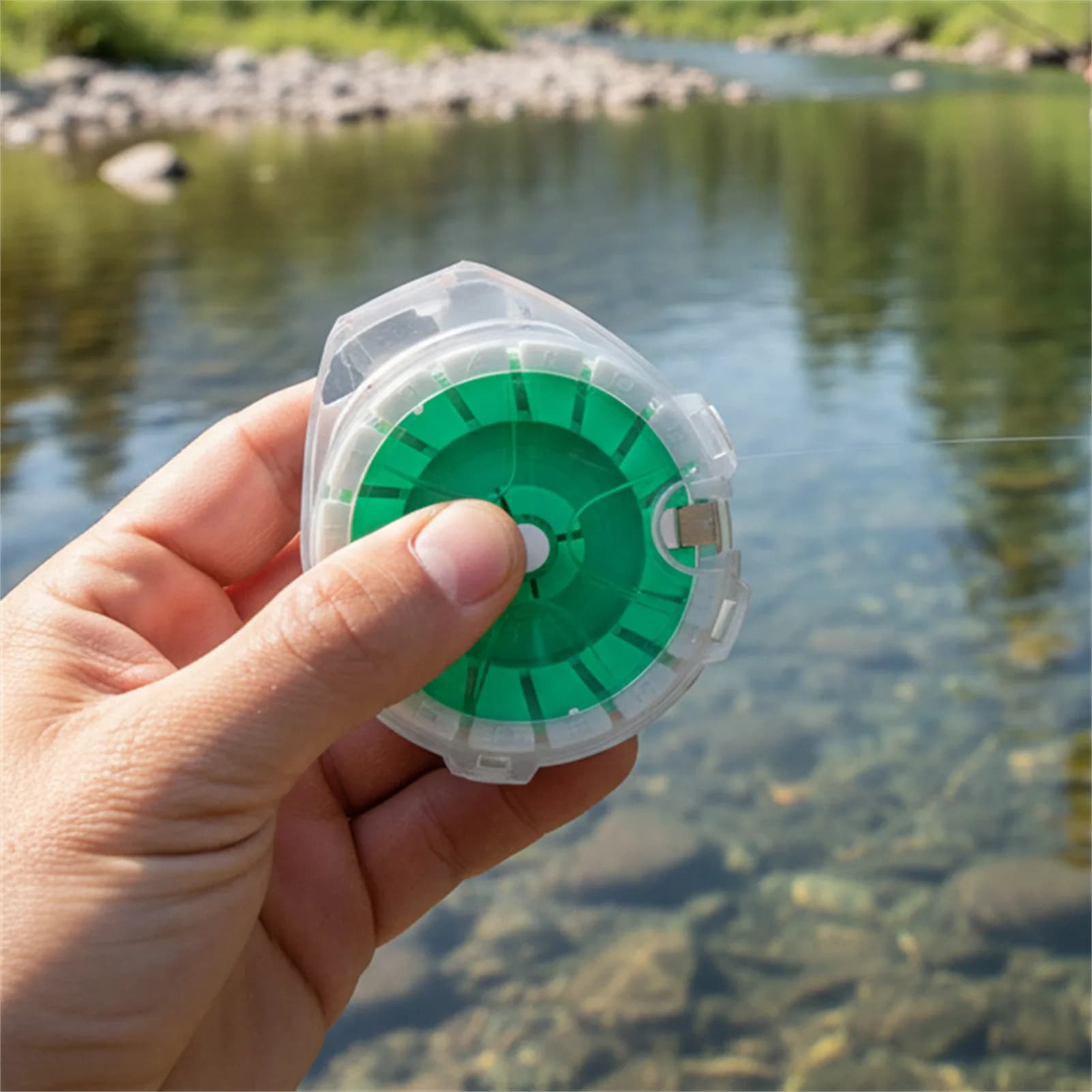 Compact Fishing Line Leader Storage Box With Quick Cut Anti Reverse Spool Organizer For Lure Bass Anglers Portable Fishing Tool
