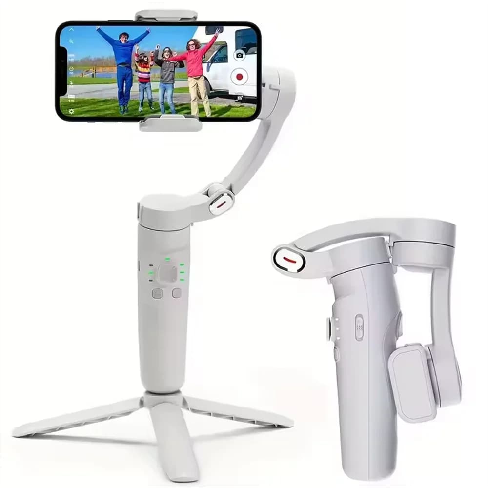 Stabilizzatore cardanico Selfie Stick Anti-shake 3 assi per smartphone Registrazione video Android ISO Telecamera per telefono Treppiede stabilizzatore portatile
